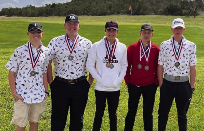 The Roby Lion Golf Team (Houston Few, Kooper McWilliams, Cohen Lakey, Dawson Shipp, &amp; Caiden Meiwes ) finished 2nd Team overall at the District meet in Sweetwater this past Monday, securing a team spot at the regional tournament. In additon, Shipp &amp; Lakey medaled 2nd &amp; 3rd place respectively as individuals. Regionals will take place April 14th-15th at the Quicksand Golf Course in San Angelo.